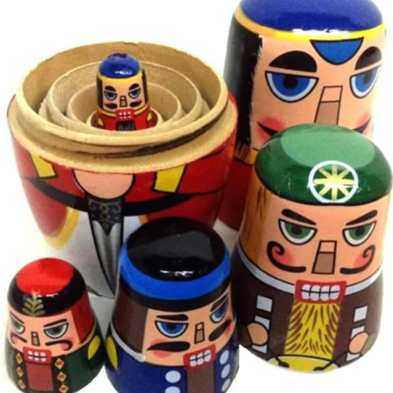 Nutcracker Figurine - 러시아 호두까기 인형 5개 세트 -