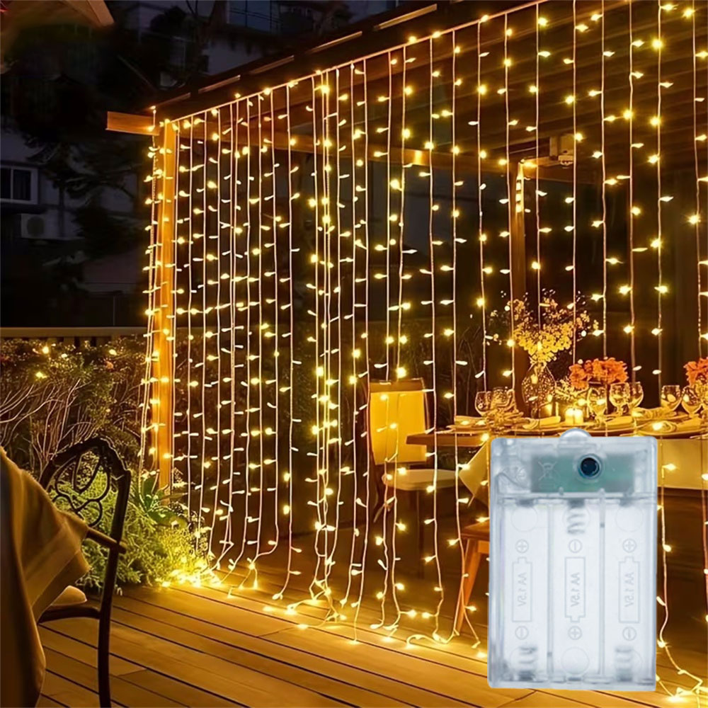 Led Fairy String Lights - 3/6m 커튼 LED 스트링 라이트 배터리