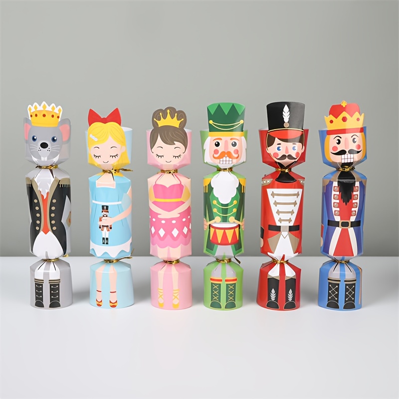Nutcracker Figurine - 크리스마스 테마의 24개입 크래커 모양 군인/공주
