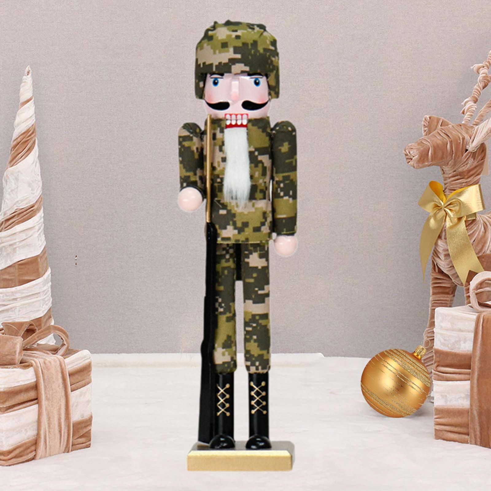 Nutcracker Figurine - 나무로 만든 호두까기 인형 장식, 크리스마스