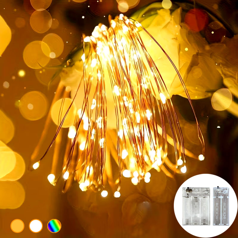 Led Fairy String Lights - LED 요정 전구, 배터리로 작동하는 반짝이는