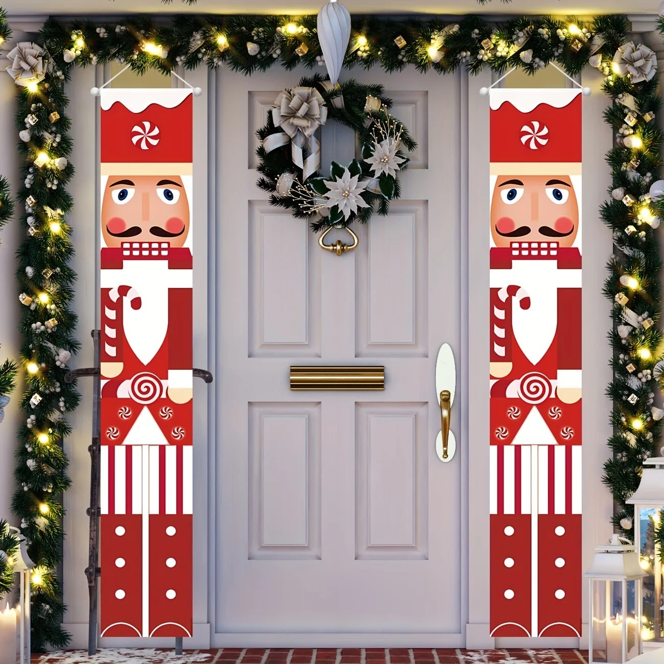 Nutcracker Figurine - 크리스마스 배너 세트, 호두까기 인형 군인