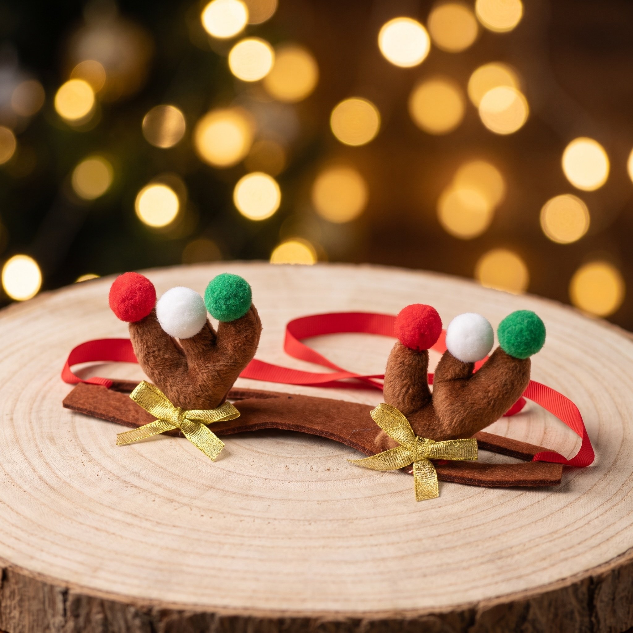 Reindeer Antlers Headband - 강아지용 순록 뿔 머리띠 플러시 크리스마스