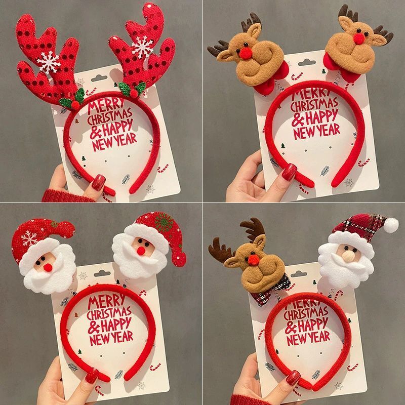1~10개 세트 크리스마스 헤어밴드, 눈사람, 순록 뿔 - Reindeer Antlers Headband 리뷰 및 가격
