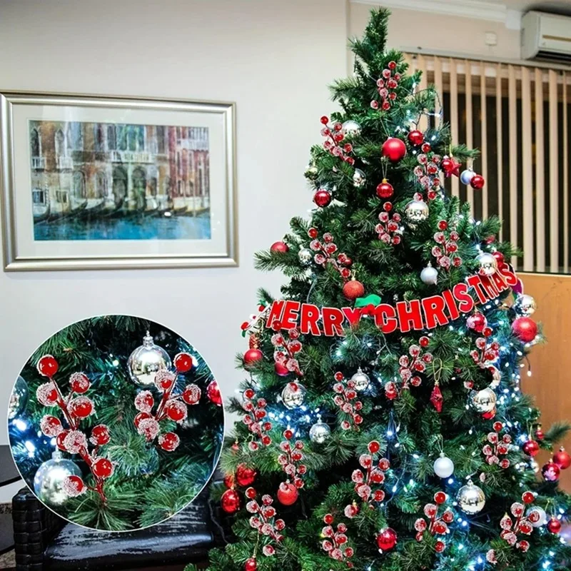 10-200개 인조 붉은 열매 가지 홀리 베리 크리스마 - Christmas Tree Artificial 리뷰 및 가격