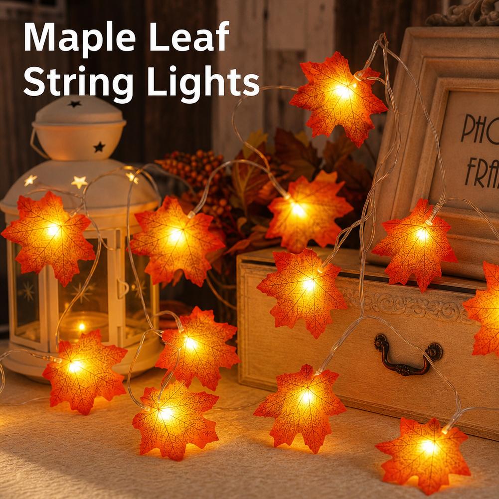 메이플 리프 가랜드 스트링 라이트 LED 배터리 작동식 - Led Fairy String Lights 리뷰 및 가격