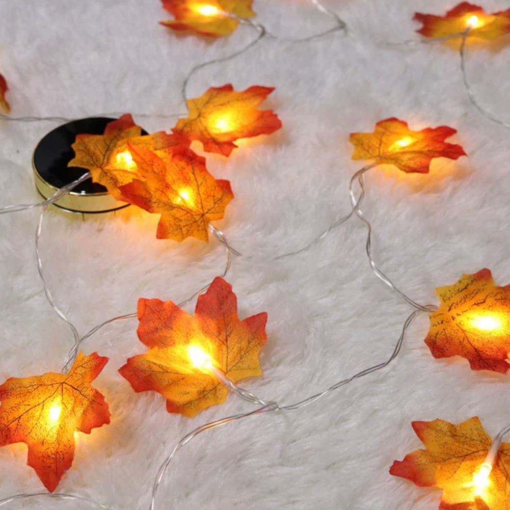 메이플 리프 가랜드 스트링 라이트 LED 배터리 작동식 - Led Fairy String Lights 리뷰 및 가격