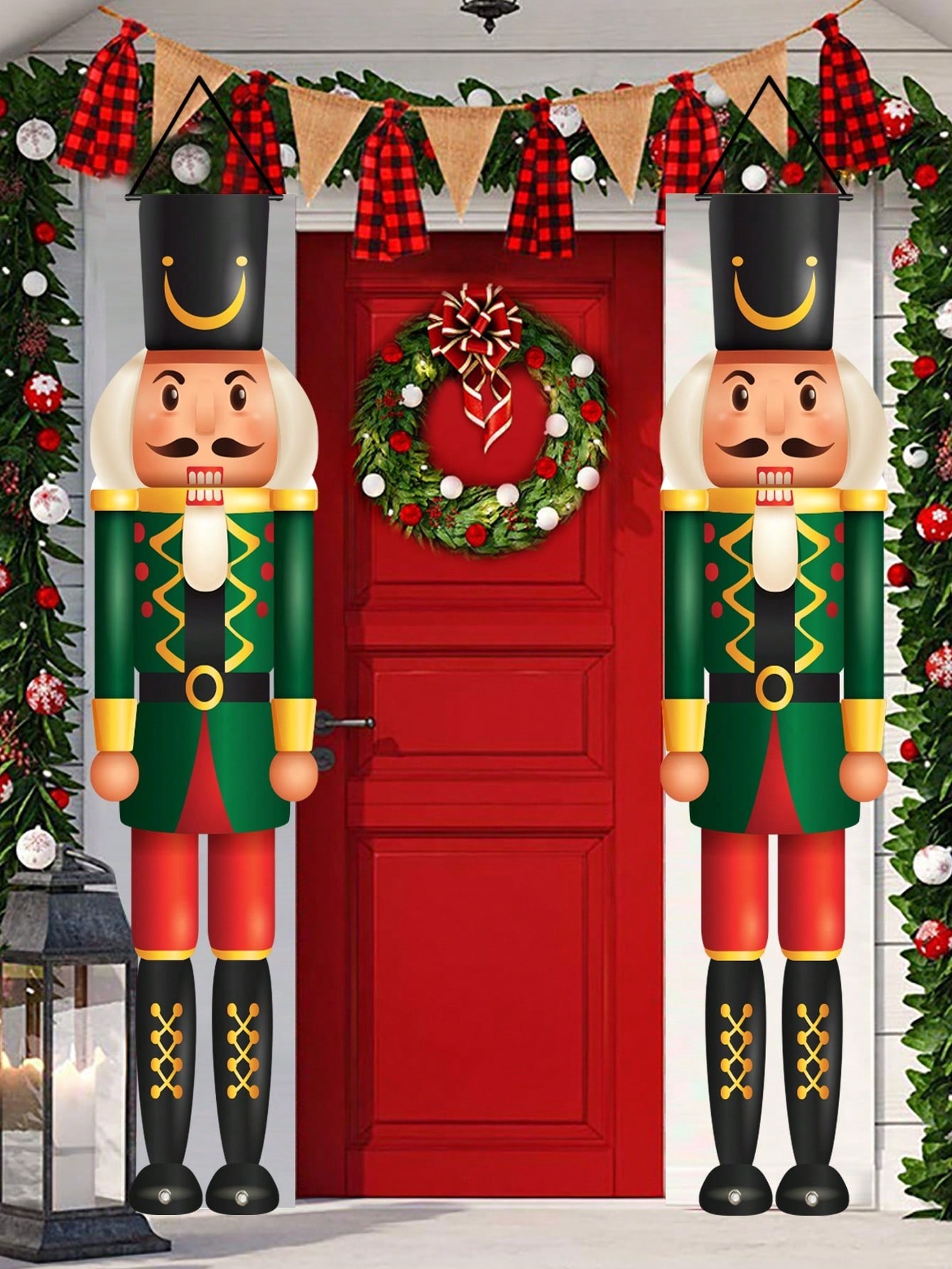 크리스마스 현관 배너 호두까기 인형 인물 프린트 - 크 - Nutcracker Figurine 리뷰 및 가격