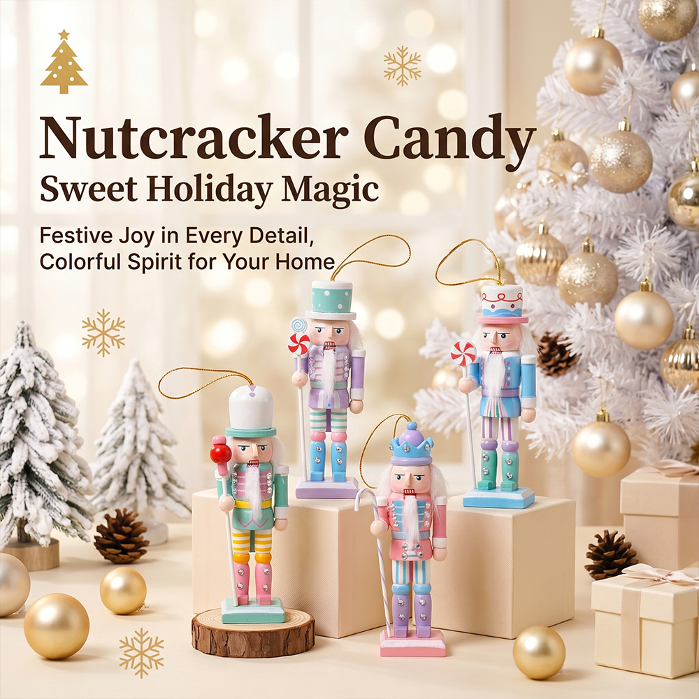 12CM 크리스마스 호두까기 인형 군인 퍼펫 캔디 시리 - Nutcracker Figurine 리뷰 및 가격