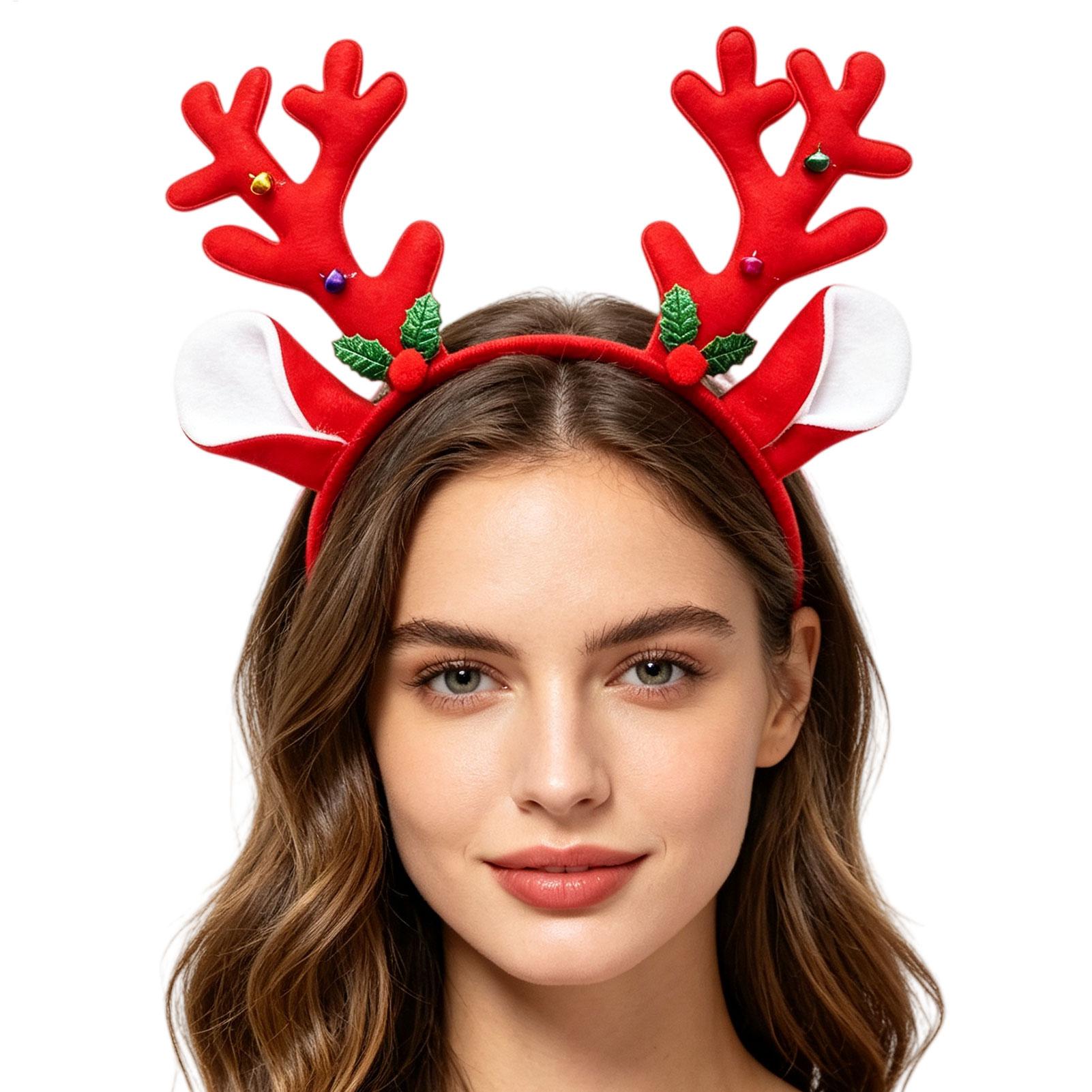 크리스마스 사슴 뿔 머리띠, 사실적인 3D 플러시 소재 - Reindeer Antlers Headband 리뷰 및 가격