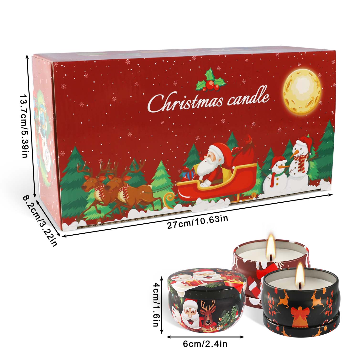 2.3인치, 16개입 크리스마스 향초 세트, 고품질 소 - Holiday Candle Set 리뷰 및 가격